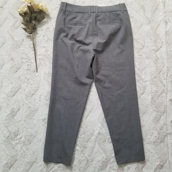 Elizabeth And James Gray Flat Front Pegged Wool Cropped Pants Size 2 - Picture 8 of 15